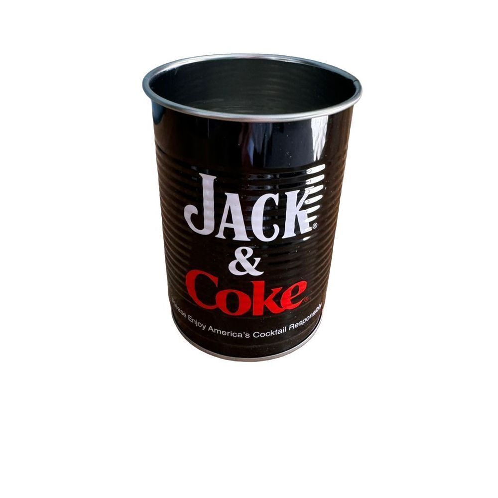Jack & Coke Coca-Cola Metal Tin Cup - Jack Daniels Whiskey Cocktail‎ Drink Cup